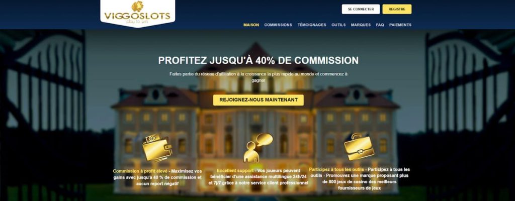 Viggoslots Casino accueil