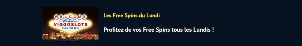 Viggoslots Casino free spins lundi