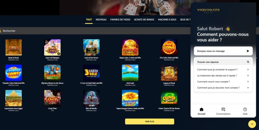 Viggoslots Casino live chat